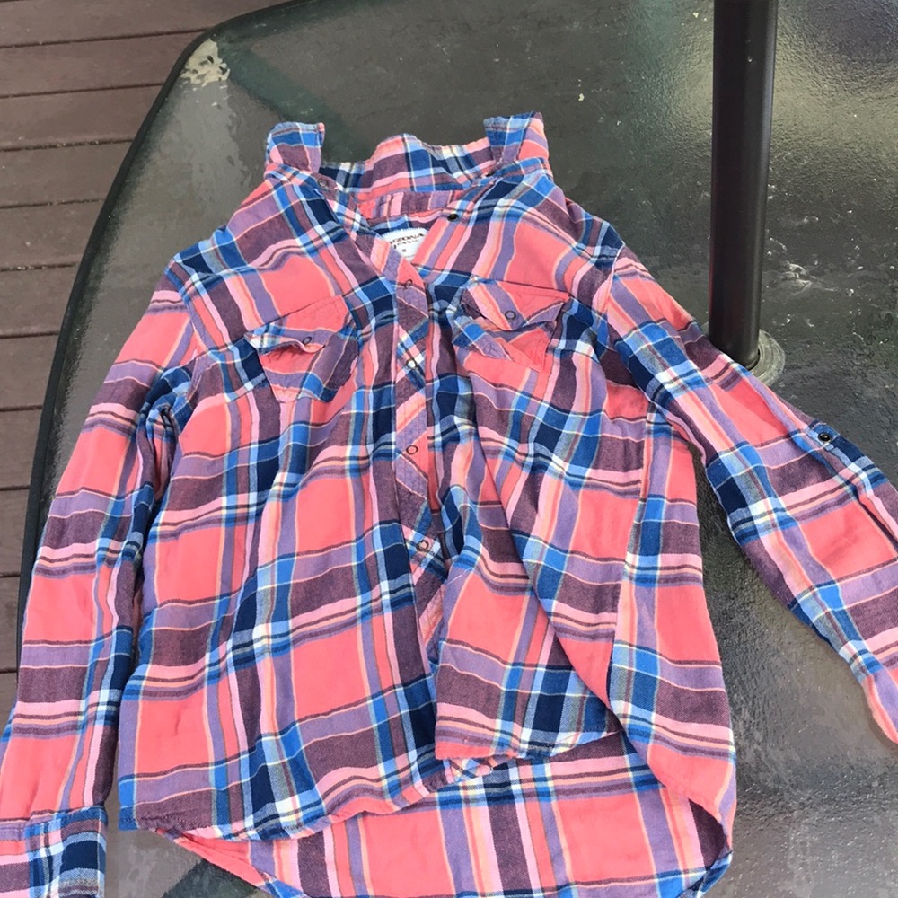 Arizona jean flannel size m wom red blue check